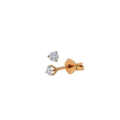 Boucles d'Oreilles Diamants ronds 0.17ct en Or jaune