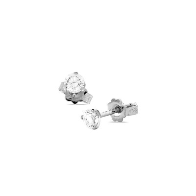 Boucles d'Oreilles Diamant 0.40ct en Or blanc