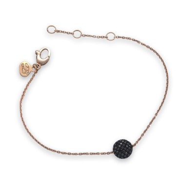 Bracelet Boule de Neige or rose diamants 