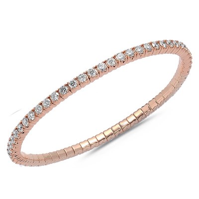 Collection Extensibles - Bracelet Diamants - Or rose