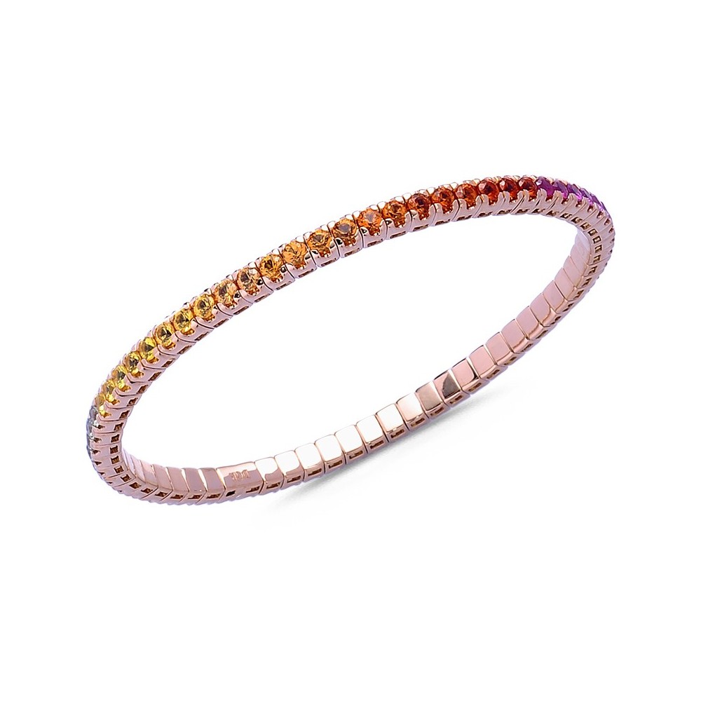 Collection Extensibles - Bracelet Saphirs - Or rose