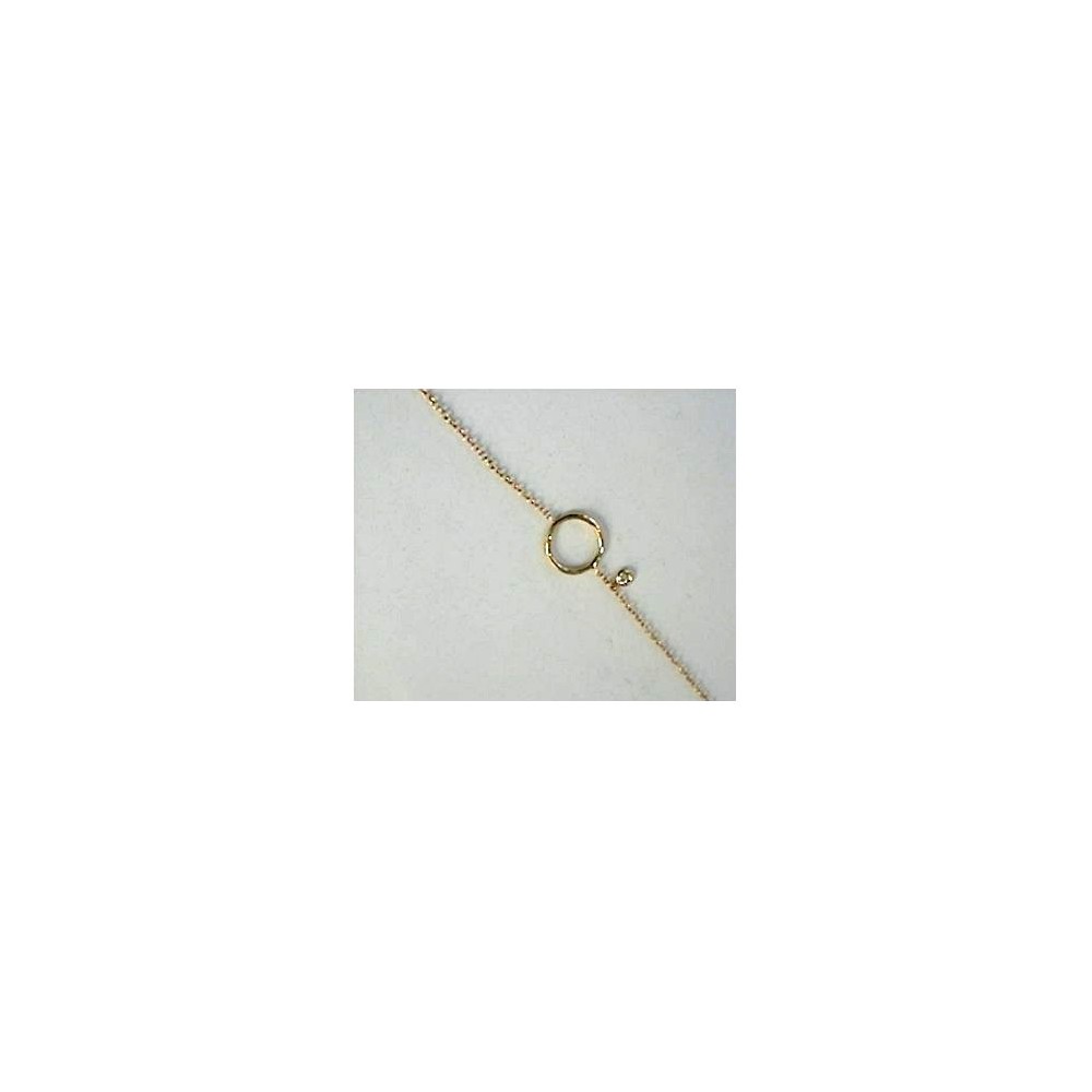 Bracelet Collection La Délicatesse en Or Rose Motif Cercle Diamant 0.02ct