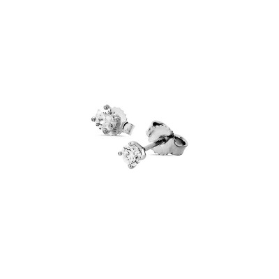 Boucles d'oreilles Or Blanc Diamant 0.32ct