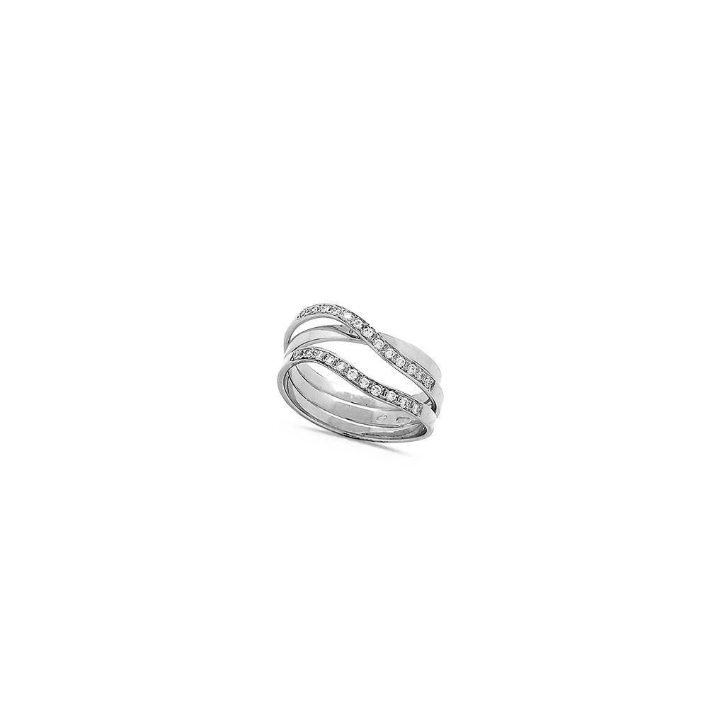 Bague Collection Olympe Diamants 0.21ct en Or blanc - Taille disponible : 57