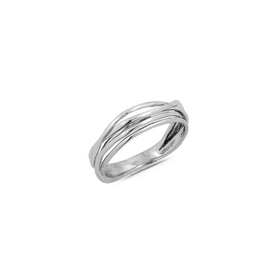 Bague Or Blanc Multifils - Taille disponible : 52